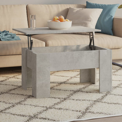 Tavolino da Salotto Grigio Cemento 79x49x41cm Legno Multistrato | homemem39