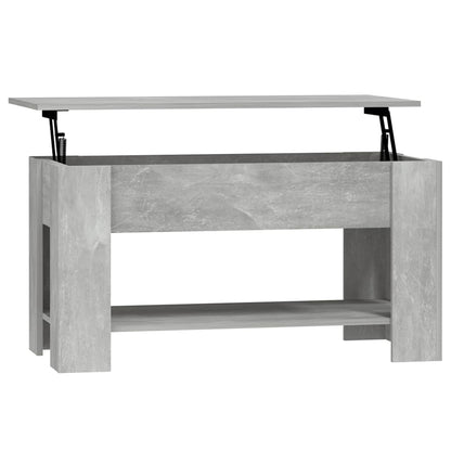 Tavolino Salotto Grigio Cemento 101x49x52 cm Legno Multistrato | homemem39