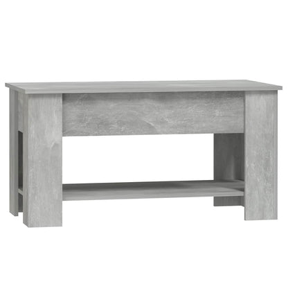 Tavolino Salotto Grigio Cemento 101x49x52 cm Legno Multistrato | homemem39
