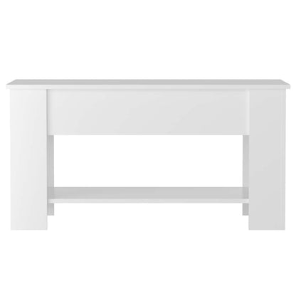 Tavolino Salotto Bianco Lucido 101x49x52 cm Legno Multistrato | homemem39