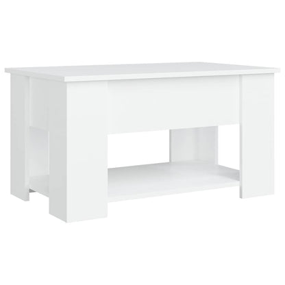 Tavolino da Salotto Bianco 79x49x41 cm in Legno Multistrato | homemem39