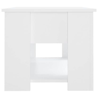 Tavolino da Salotto Bianco 79x49x41 cm in Legno Multistrato | homemem39