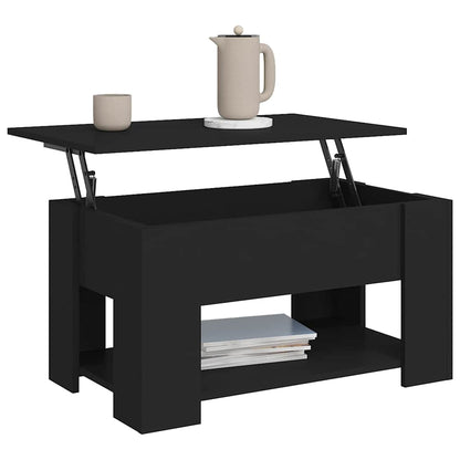 Tavolino da Salotto Nero 79x49x41 cm in Legno Multistrato | homemem39
