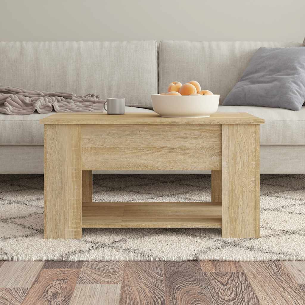 Tavolino da Salotto Rovere Sonoma 79x49x41 cm Legno Multistrato | homemem39