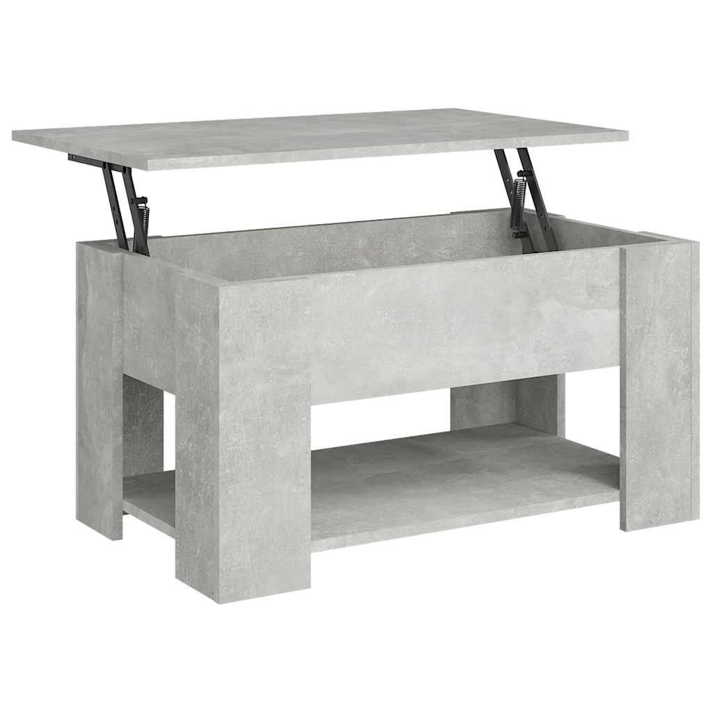 Tavolino da Salotto Grigio Cemento 79x49x41cm Legno Multistrato | homemem39