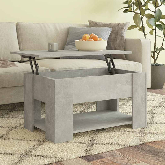 Tavolino da Salotto Grigio Cemento 79x49x41cm Legno Multistrato | homemem39