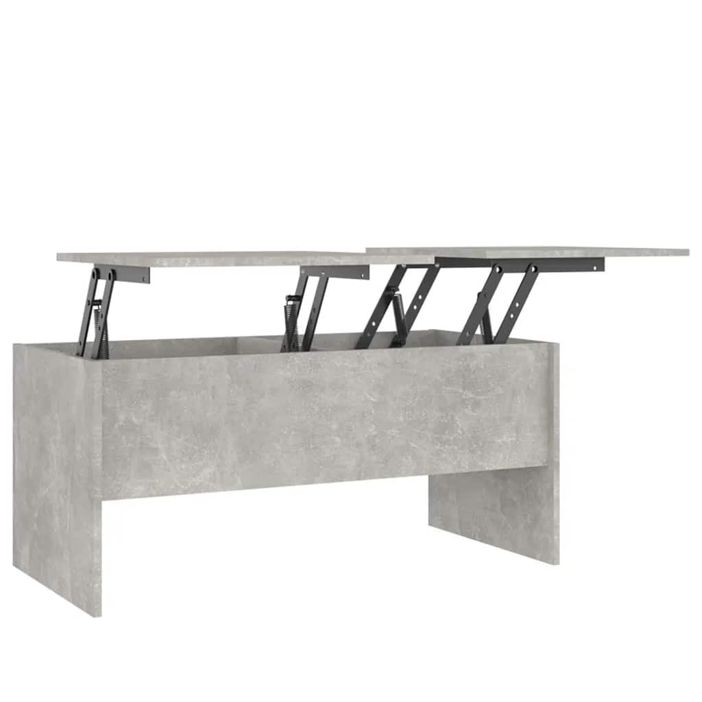 Tavolino Grigio Cemento 102x50,5x46,5 cm in Legno Multistrato | homemem39