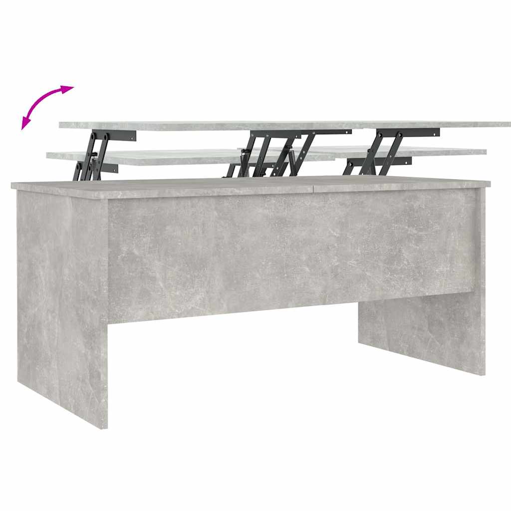 Tavolino Grigio Cemento 102x50,5x46,5 cm in Legno Multistrato | homemem39