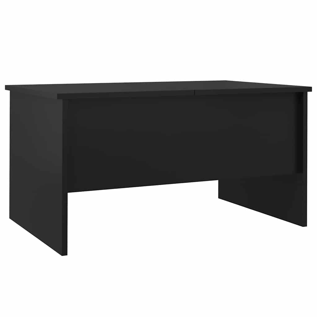 Tavolino da Salotto Nero 80x50x42,5 cm in Legno Multistrato | homemem39
