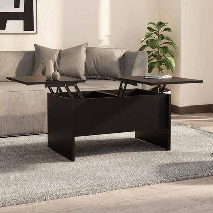 Tavolino da Salotto Nero 80x50x42,5 cm in Legno Multistrato | homemem39