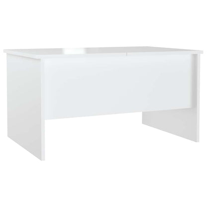 Tavolino Salotto Bianco Lucido 80x50x42,5 cm Legno Multistrato | homemem39