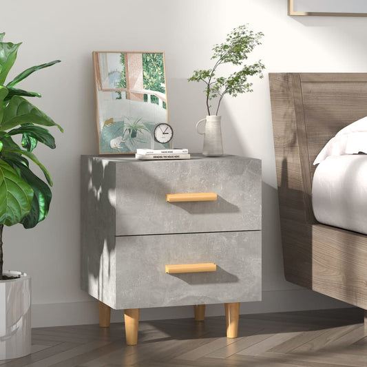 Comodino Grigio Cemento 40x35x47,5 cm - homemem39