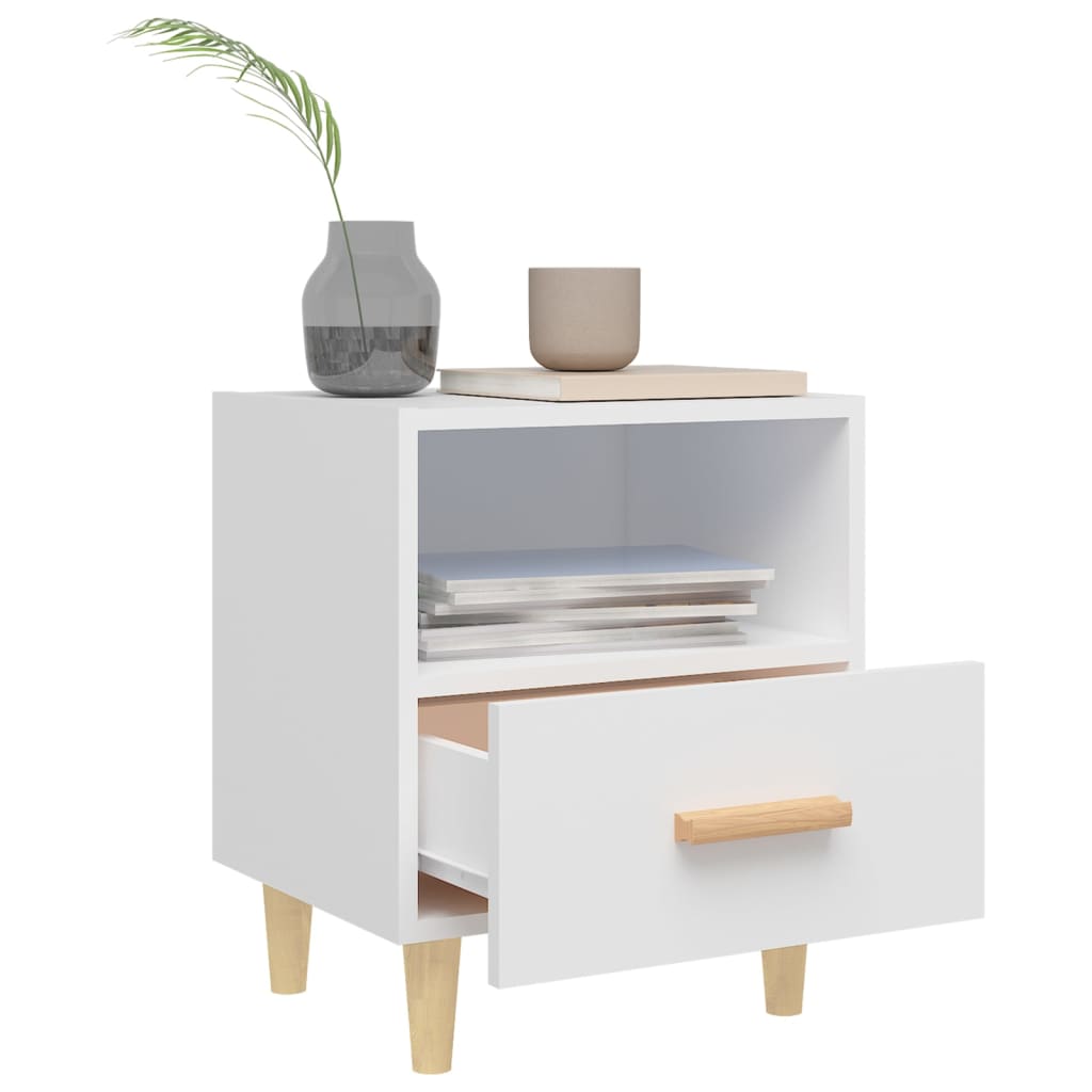 Comodino Bianco 40x35x47 cm | homemem39