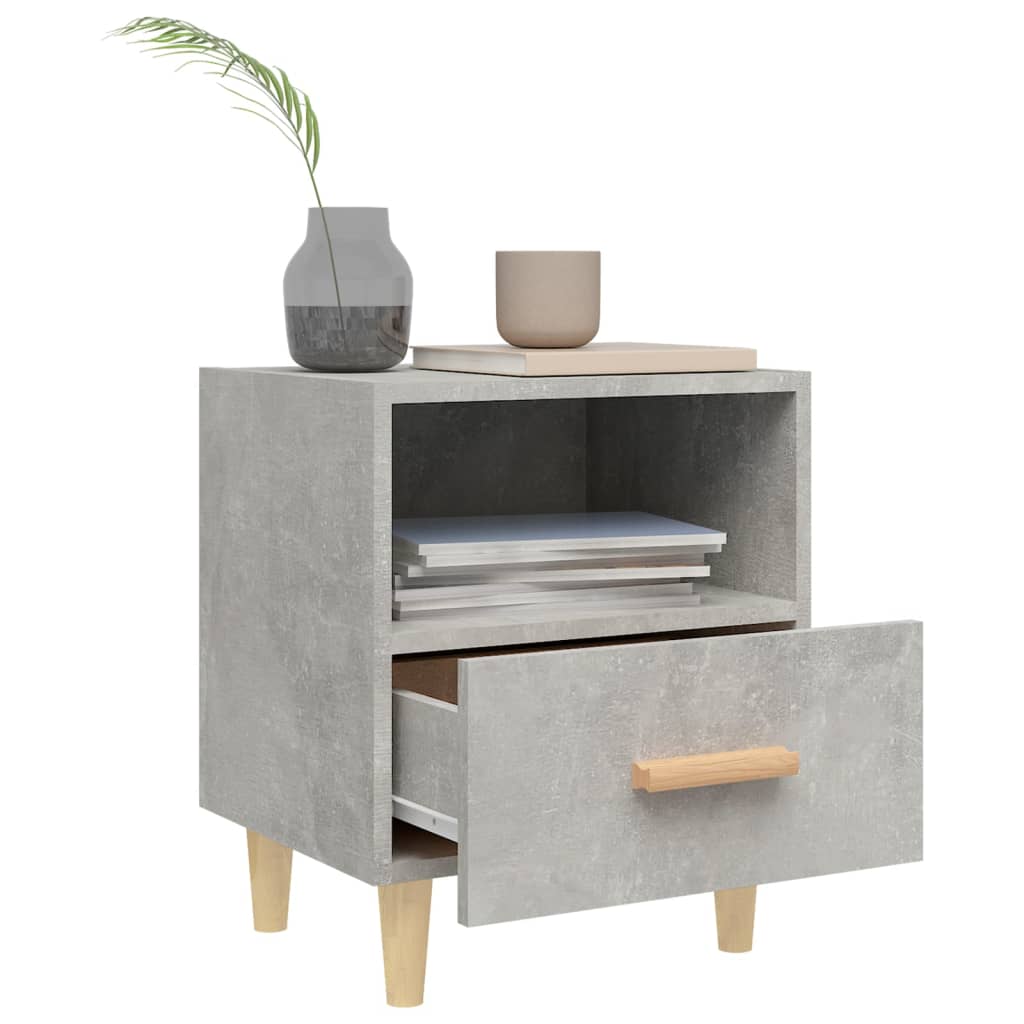 Comodini 2 pz Grigio Cemento 40x35x47 cm - homemem39
