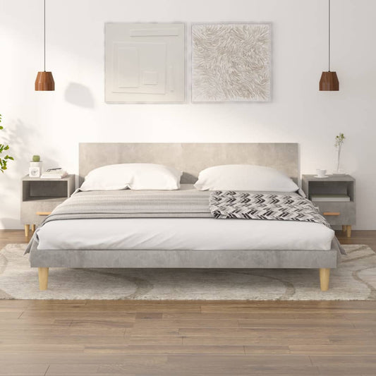 Comodini 2 pz Grigio Cemento 40x35x47 cm - homemem39