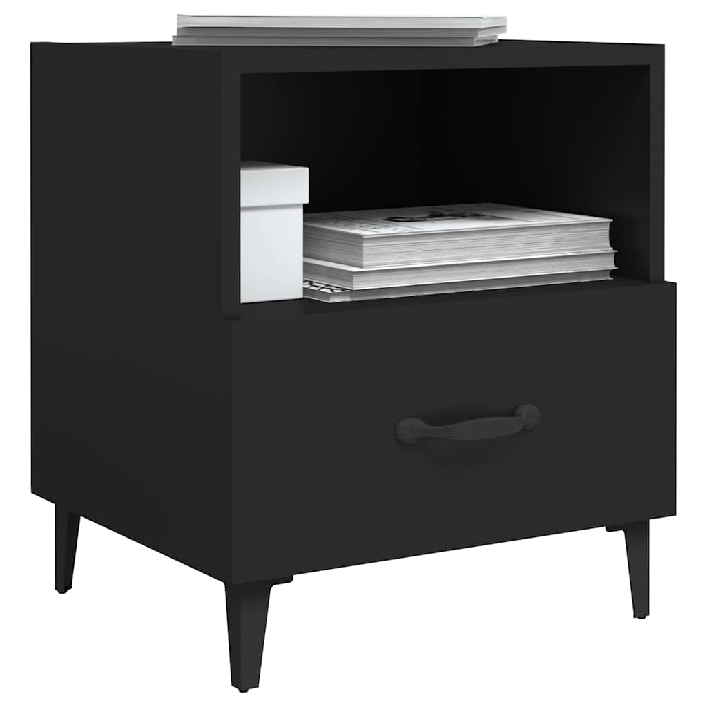 Comodino Nero in Legno Multistrato | homemem39