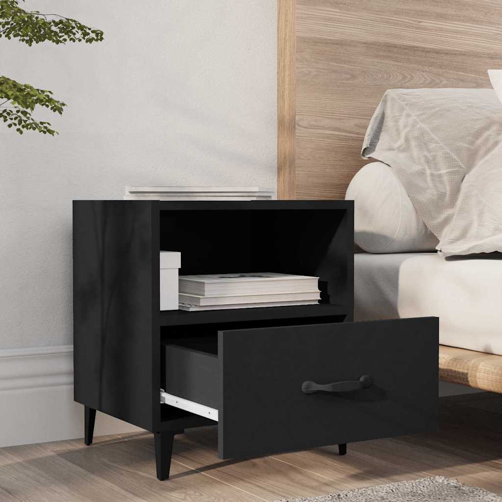 Comodino Nero in Legno Multistrato | homemem39