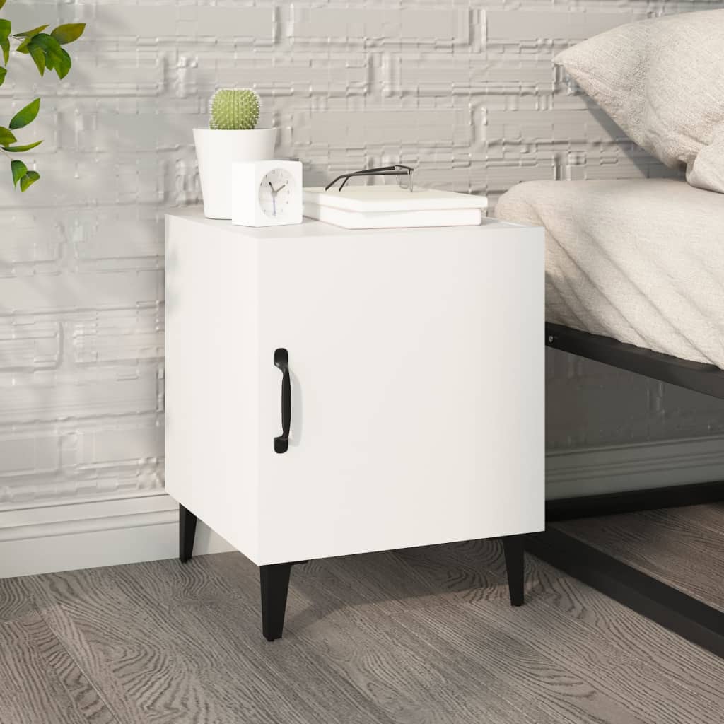 Comodino Bianco in Legno Multistrato - homemem39