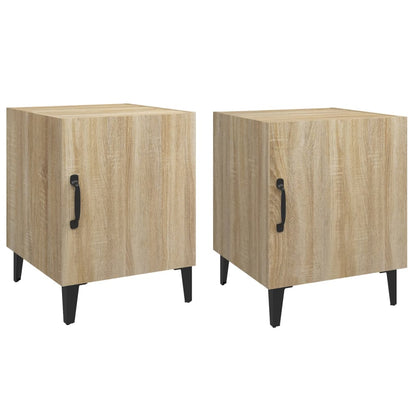 Comodini 2 pz Rovere Sonoma in Legno Multistrato - homemem39