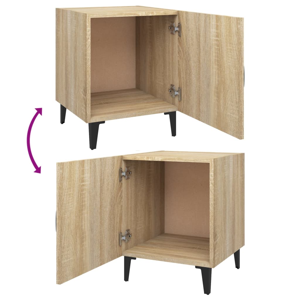 Comodini 2 pz Rovere Sonoma in Legno Multistrato - homemem39