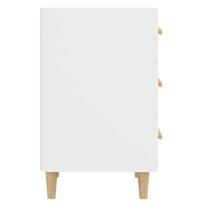 Comodino Bianco 40x40x66 cm in Legno Multistrato - homemem39