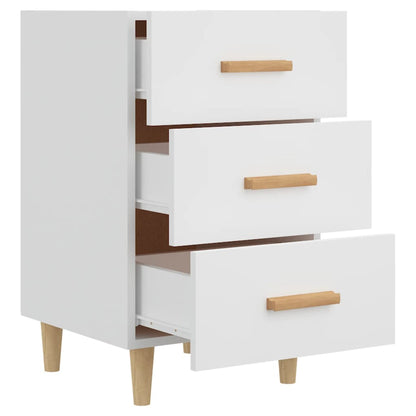 Comodino Bianco 40x40x66 cm in Legno Multistrato - homemem39