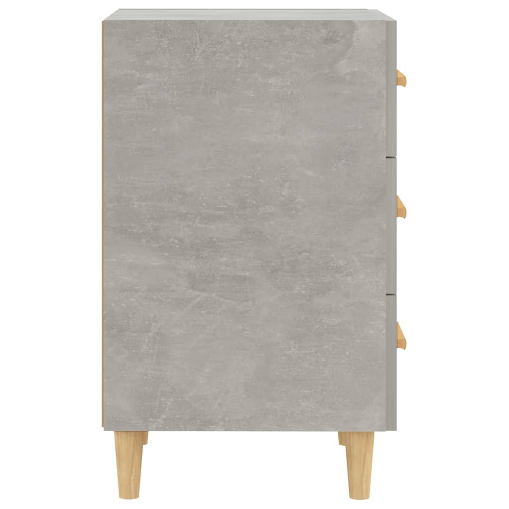 Comodino Grigio Cemento 40x40x66 cm in Legno Multistrato - homemem39
