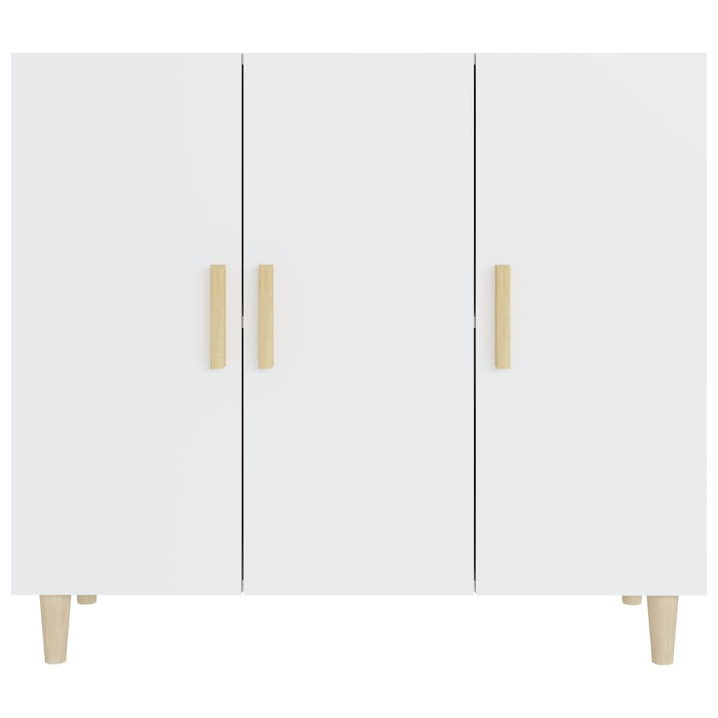 Credenza Bianca 90x34x80 cm in Legno Multistrato | homemem39