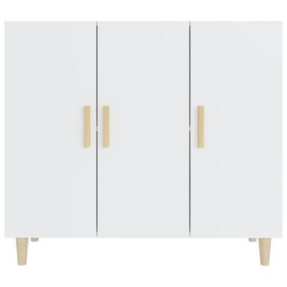 Credenza Bianca 90x34x80 cm in Legno Multistrato | homemem39