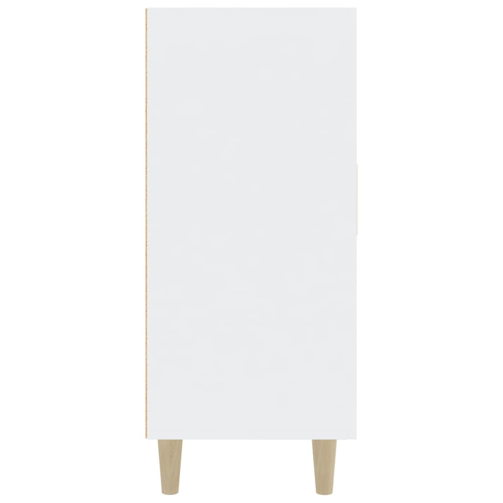 Credenza Bianca 90x34x80 cm in Legno Multistrato - homemem39