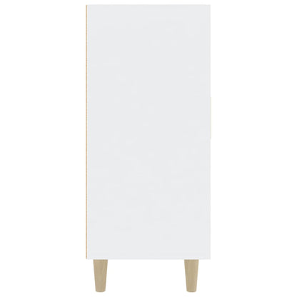 Credenza Bianca 90x34x80 cm in Legno Multistrato - homemem39