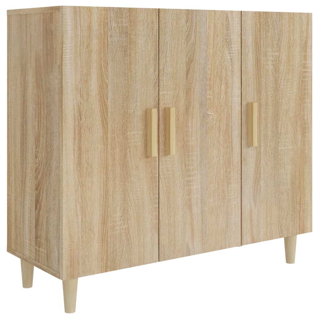 Credenza Rovere Sonoma 90x34x80 cm in Legno Multistrato | homemem39