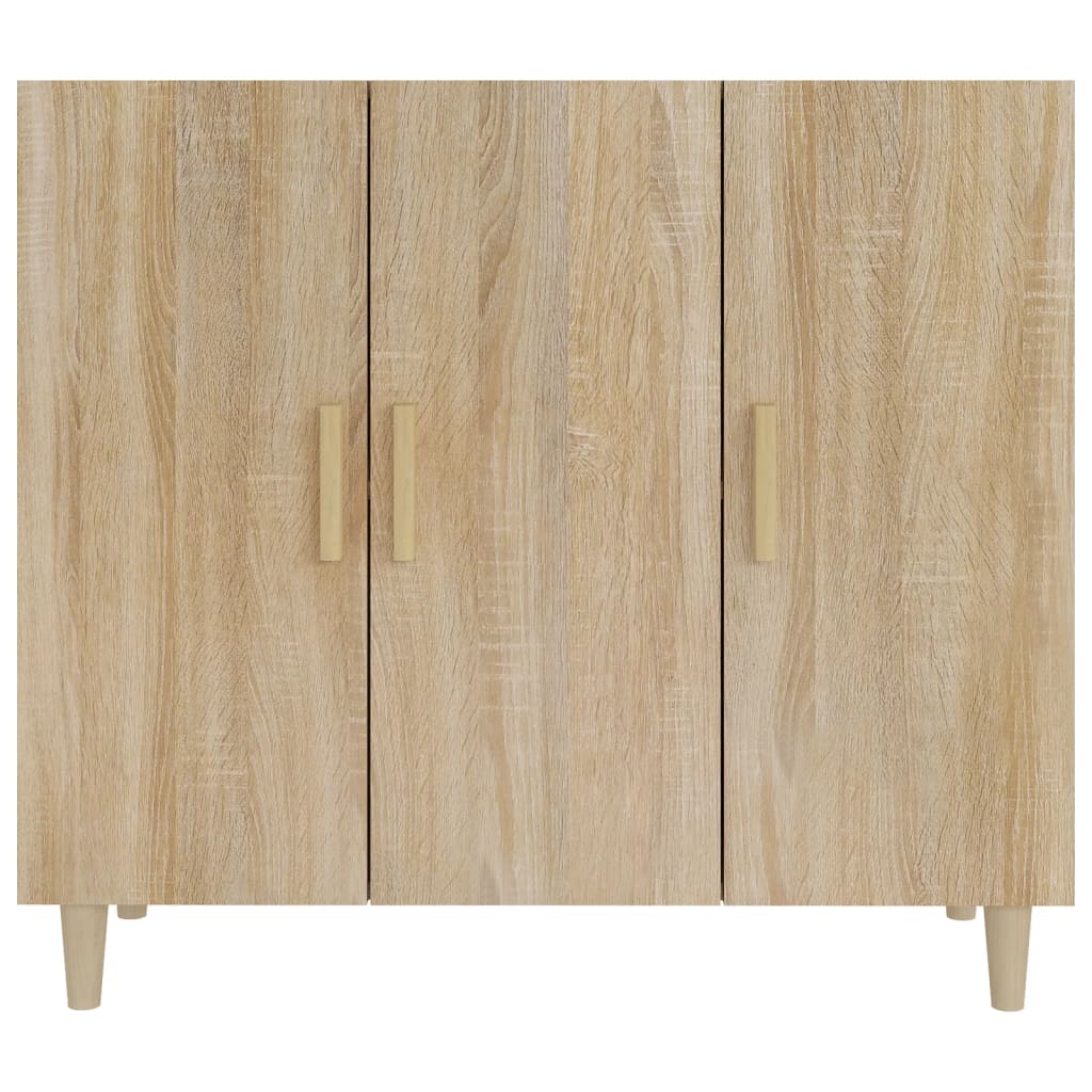 Credenza Rovere Sonoma 90x34x80 cm in Legno Multistrato - homemem39