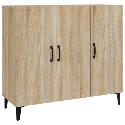 Credenza Rovere Sonoma 90x34x80 cm in Legno Multistrato - homemem39