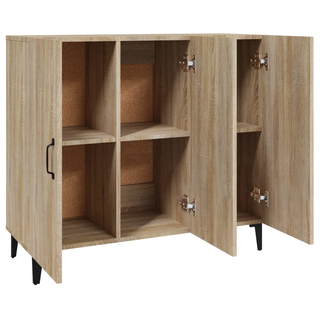 Credenza Rovere Sonoma 90x34x80 cm in Legno Multistrato - homemem39