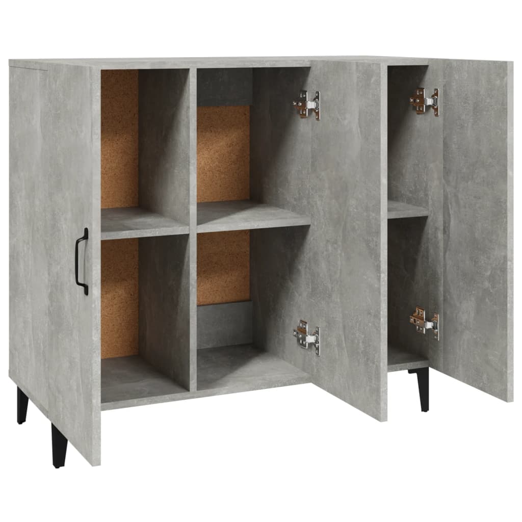 Credenza Grigio Cemento 90x34x80 cm in Legno Multistrato - homemem39