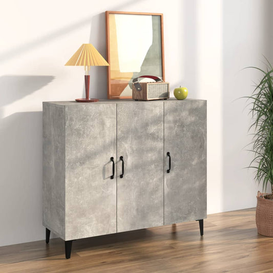 Credenza Grigio Cemento 90x34x80 cm in Legno Multistrato - homemem39