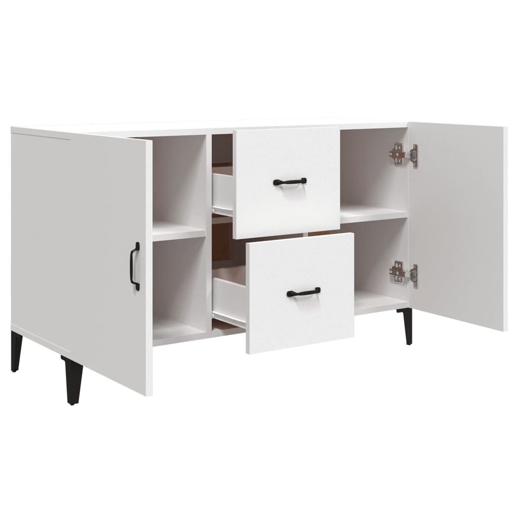 Credenza Bianca 100x36x60 cm in Legno Multistrato | homemem39