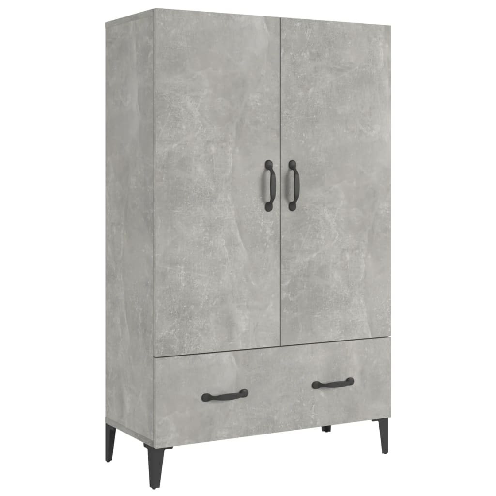 Credenza Grigio Cemento 70x31x115 cm in Legno Multistrato - homemem39