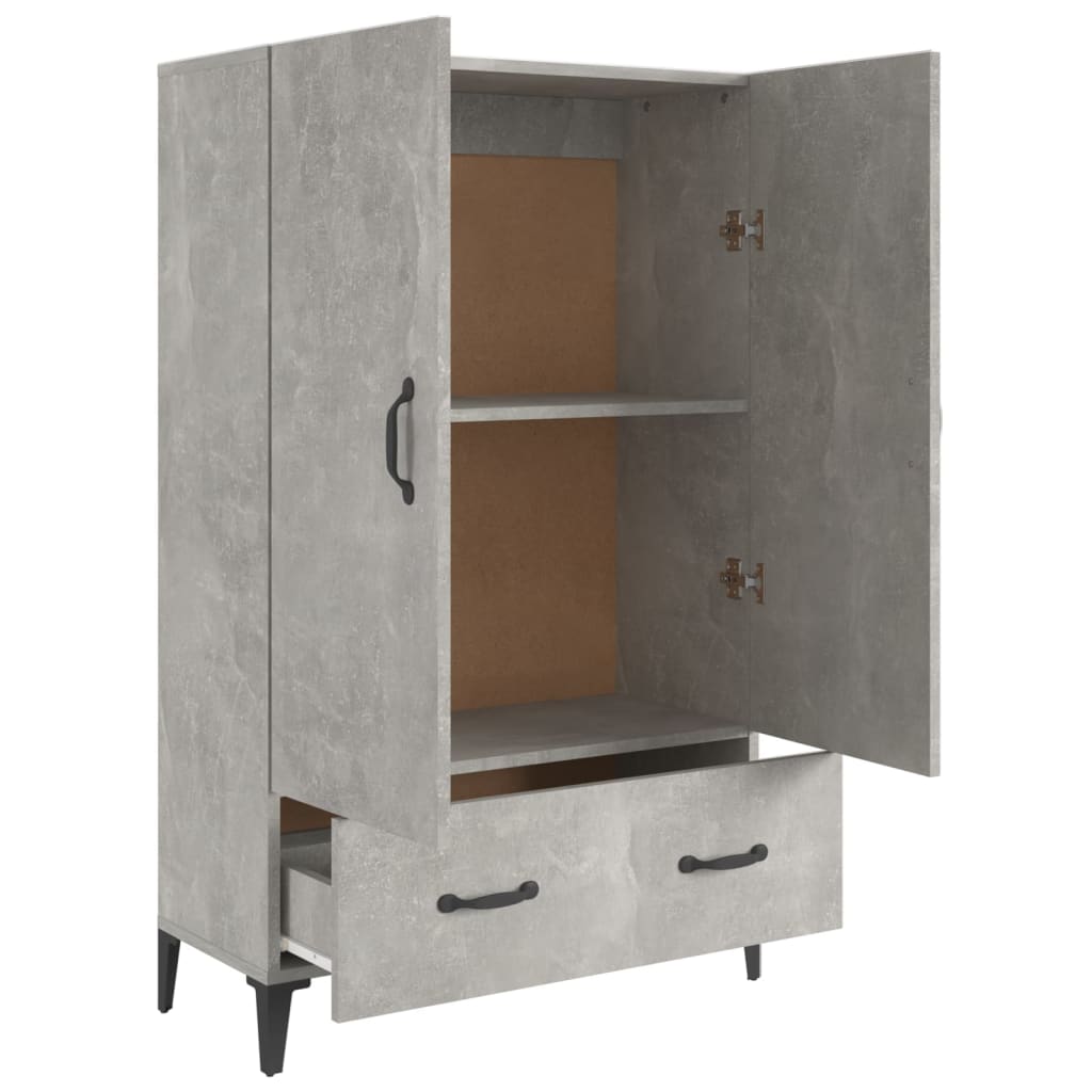 Credenza Grigio Cemento 70x31x115 cm in Legno Multistrato - homemem39