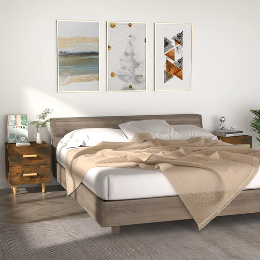 Comodini 2 pz in Rovere Fumo 40x35x47,5 cm - homemem39