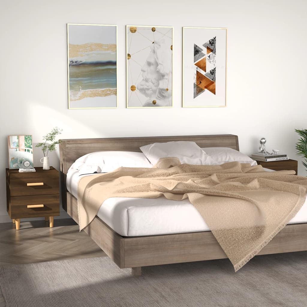 Comodini 2 pz in Rovere Marrone 40x35x47,5 cm - homemem39
