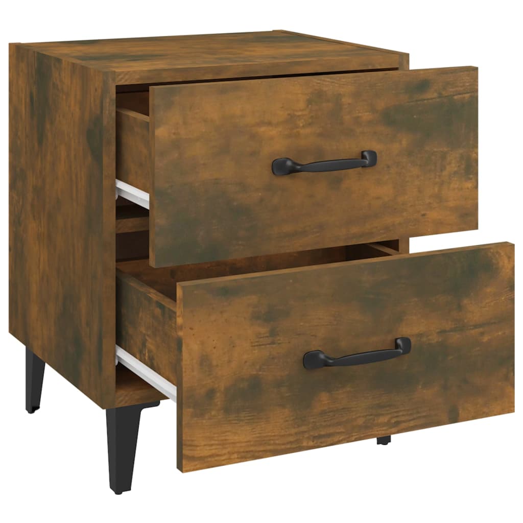 Comodini 2 pz Rovere Fumo 40x35x47,5 cm - homemem39