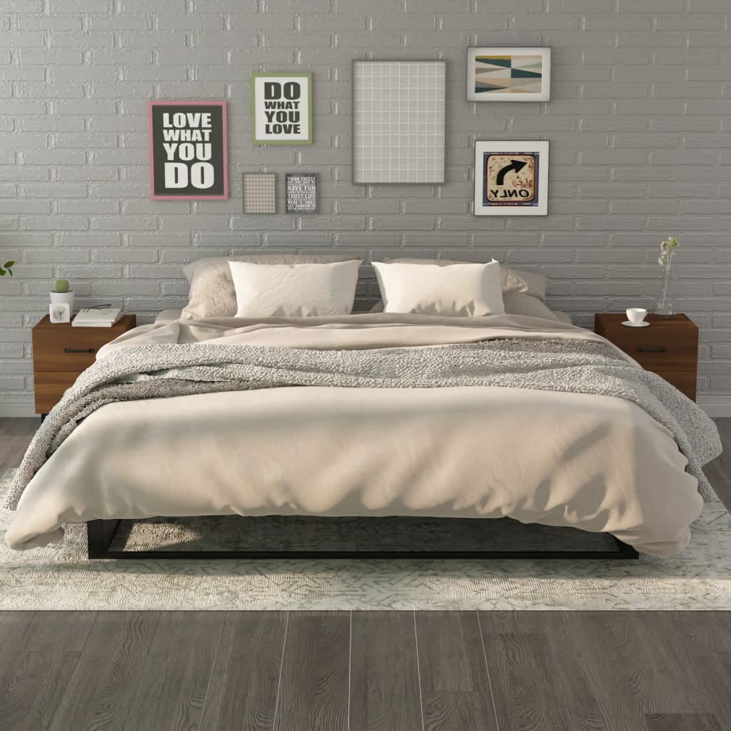 Comodini 2 pz in Rovere Marrone 40x35x47,5 cm - homemem39