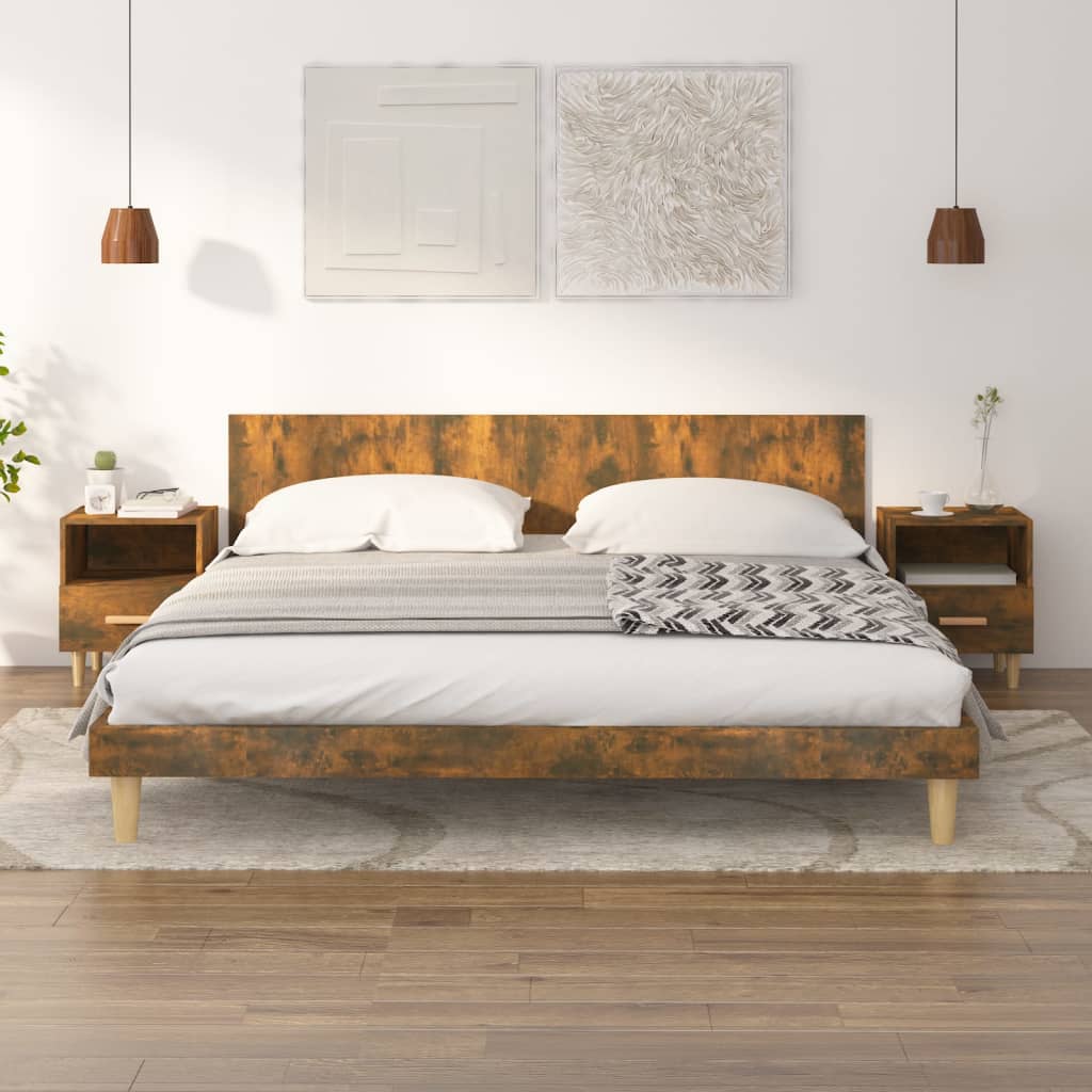 Comodini 2 pz Rovere Fumo 40x35x47 cm - homemem39