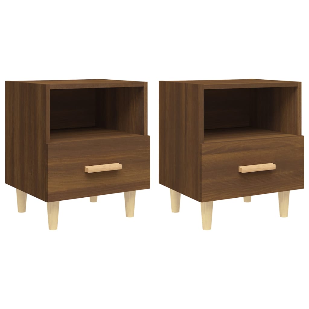 Comodini 2 pz Rovere Marrone 40x35x47 cm - homemem39