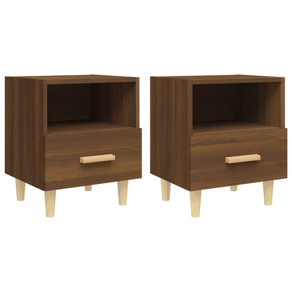 Comodini 2 pz Rovere Marrone 40x35x47 cm - homemem39