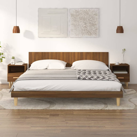 Comodini 2 pz Rovere Marrone 40x35x47 cm - homemem39