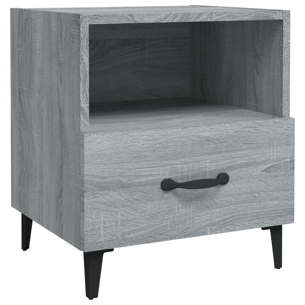 Comodini 2 pz Grigio Sonoma in Legno Multistrato - homemem39