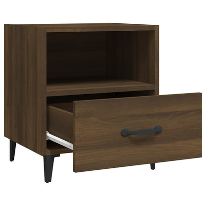 Comodini 2 pz Rovere Marrone in Legno Multistrato - homemem39